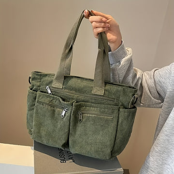 Sac Tote en Corde Doublé pour Femmes - Multi-Poches