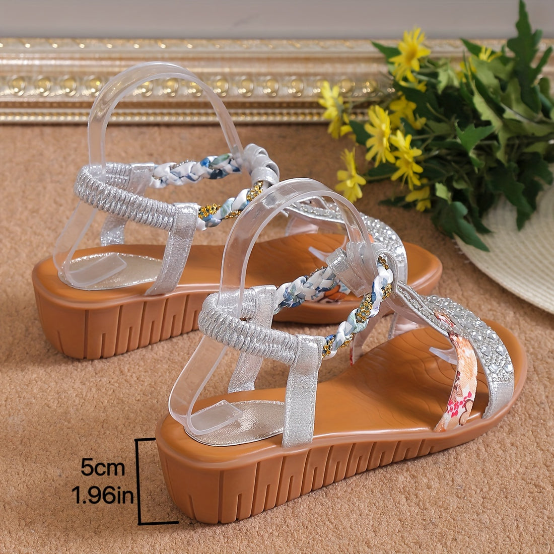 Women's Outdoor Sandals - Bohemian Style with Wedge Heel