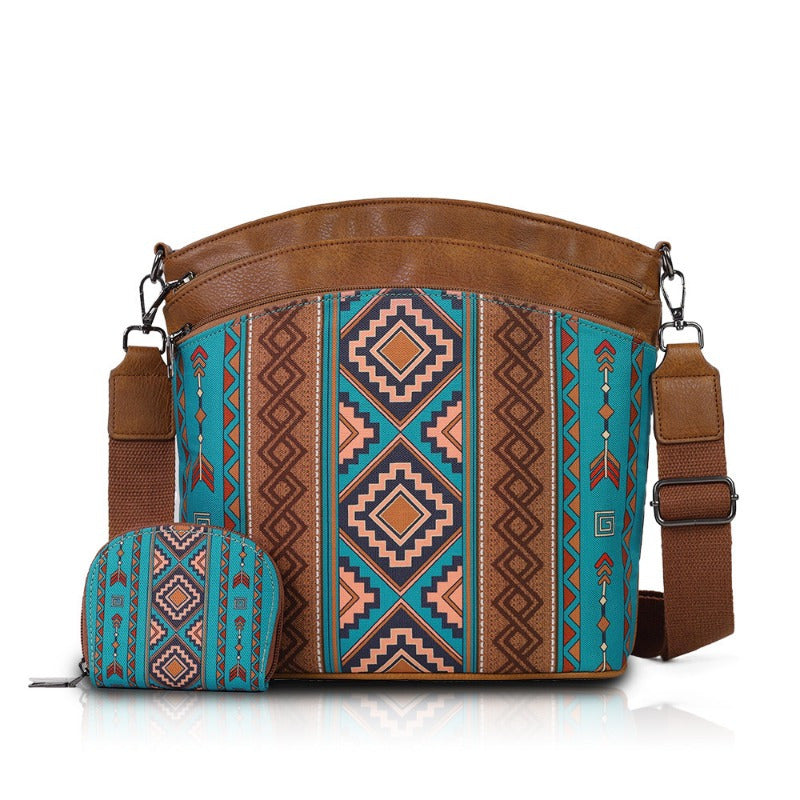 Two-piece bohemian ethnic handbag