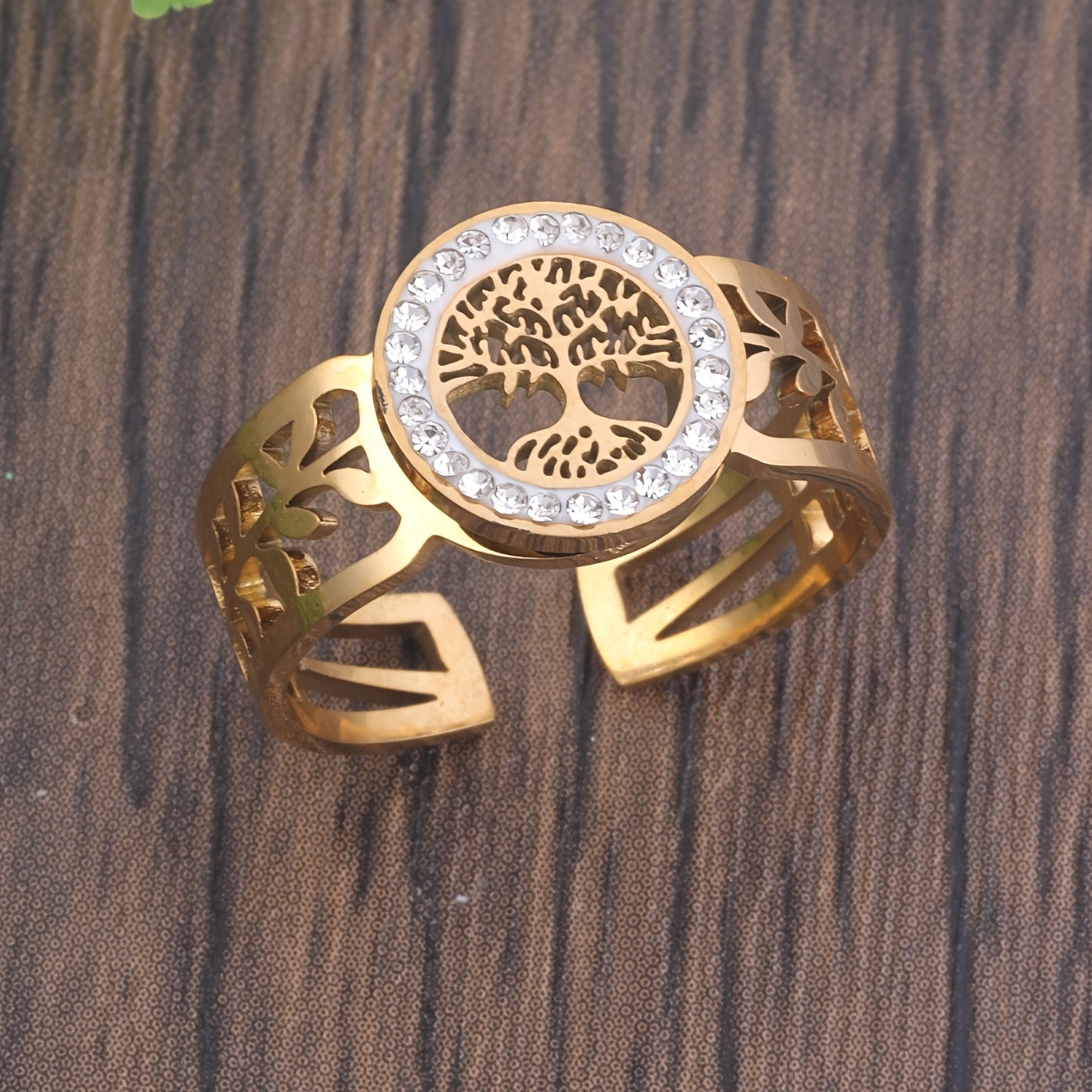 Elegant Stainless Steel Tree of Life Ring for Women