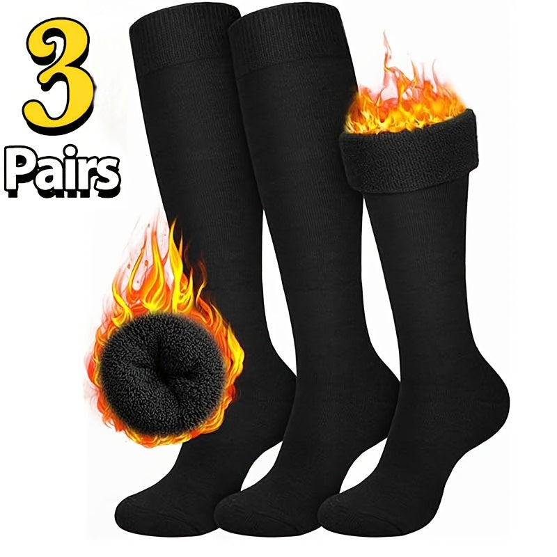 Chaussettes Thermiques Hautes pour Hommes et Femmes - 3 Paires