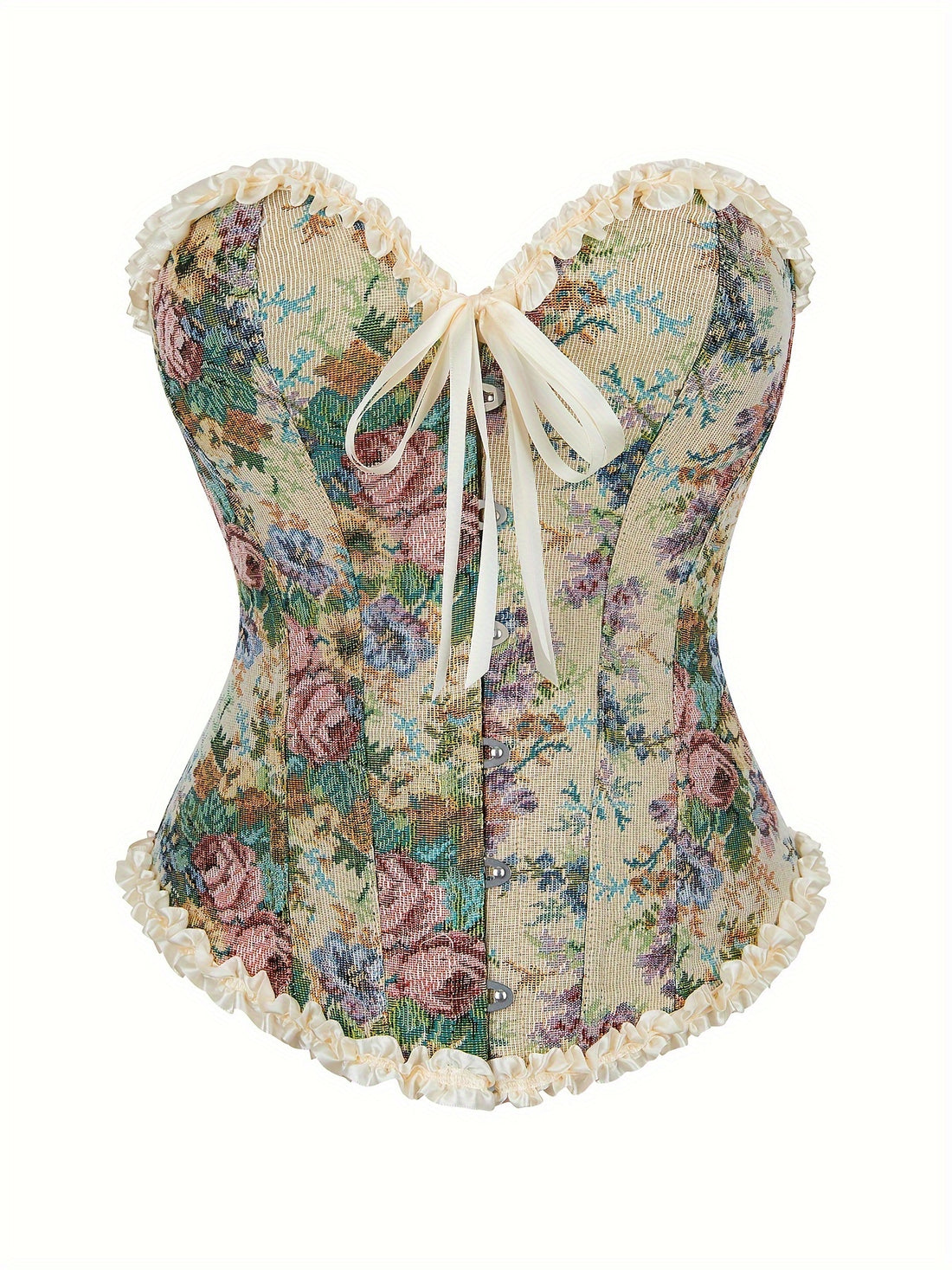 Corset Bustier à Imprimé Floral - Cintrage Confortable et Respirant