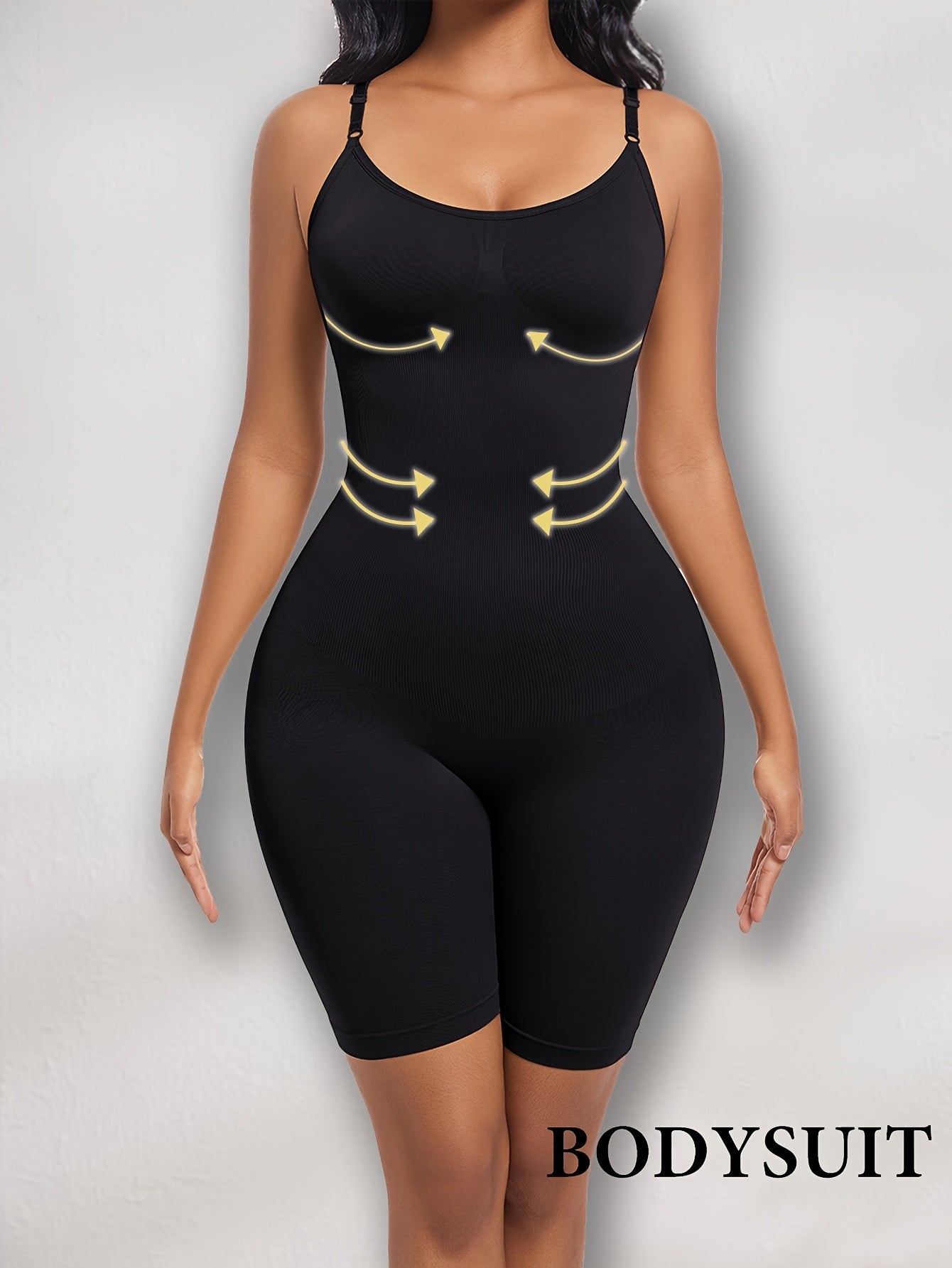 Women's Seamless Body Shaping Bodysuit with Straps